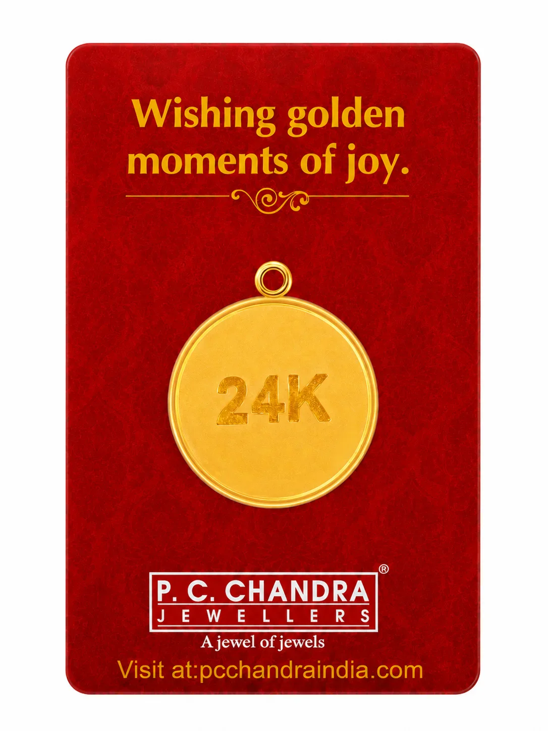 24KT (995) 1.5 Gm Yellow Gold Coin Pendant - Image 4