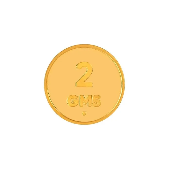 24KT (999) Yellow Gold Coin 2 Gram