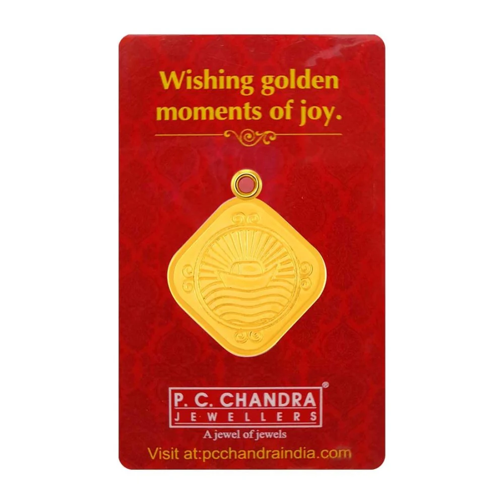 5 Gm 24k Boat Design Coin Pendant