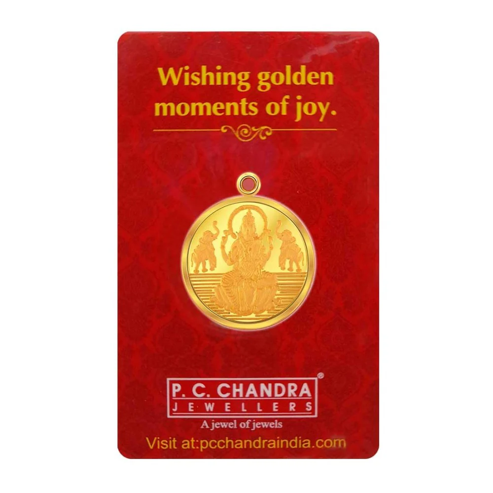 5 Gm Goddess Lakshmi Coin Pendant