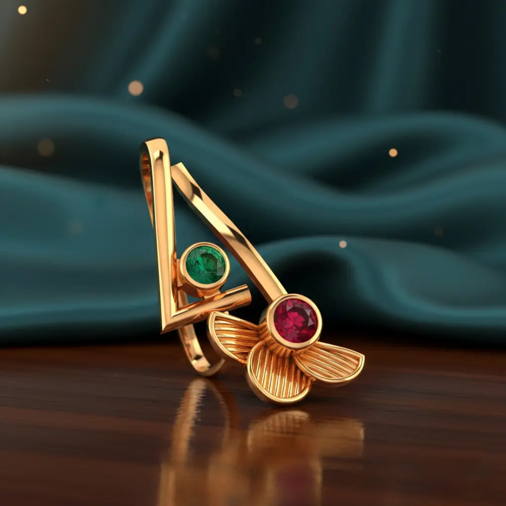 9KT (375) BIS Hallmark Gold Harmony Arc Pendant for Women & Girls (Without Chain)