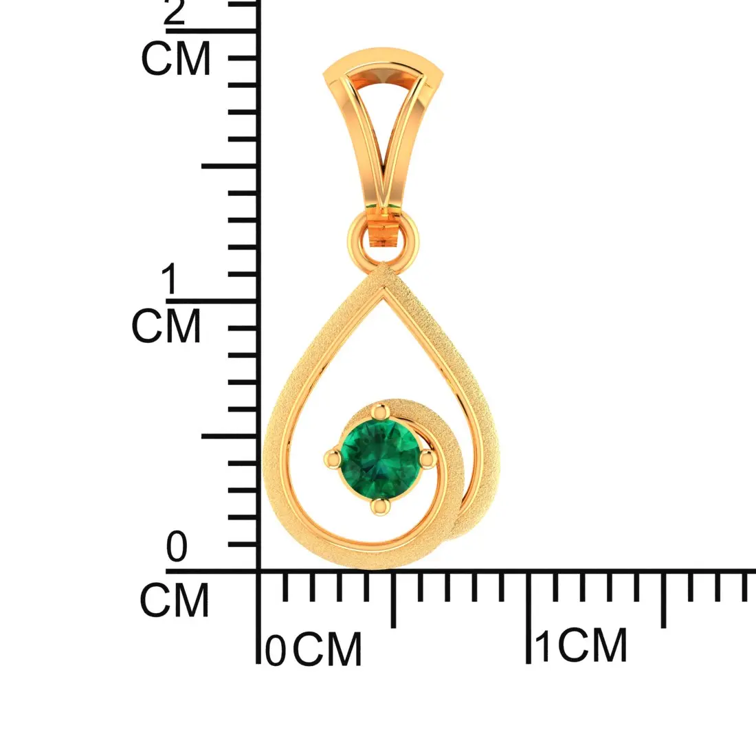 9KT (375) BIS Hallmark Gold Verdant Halo Pendant for Women & Girls (Without Chain) - Image 4