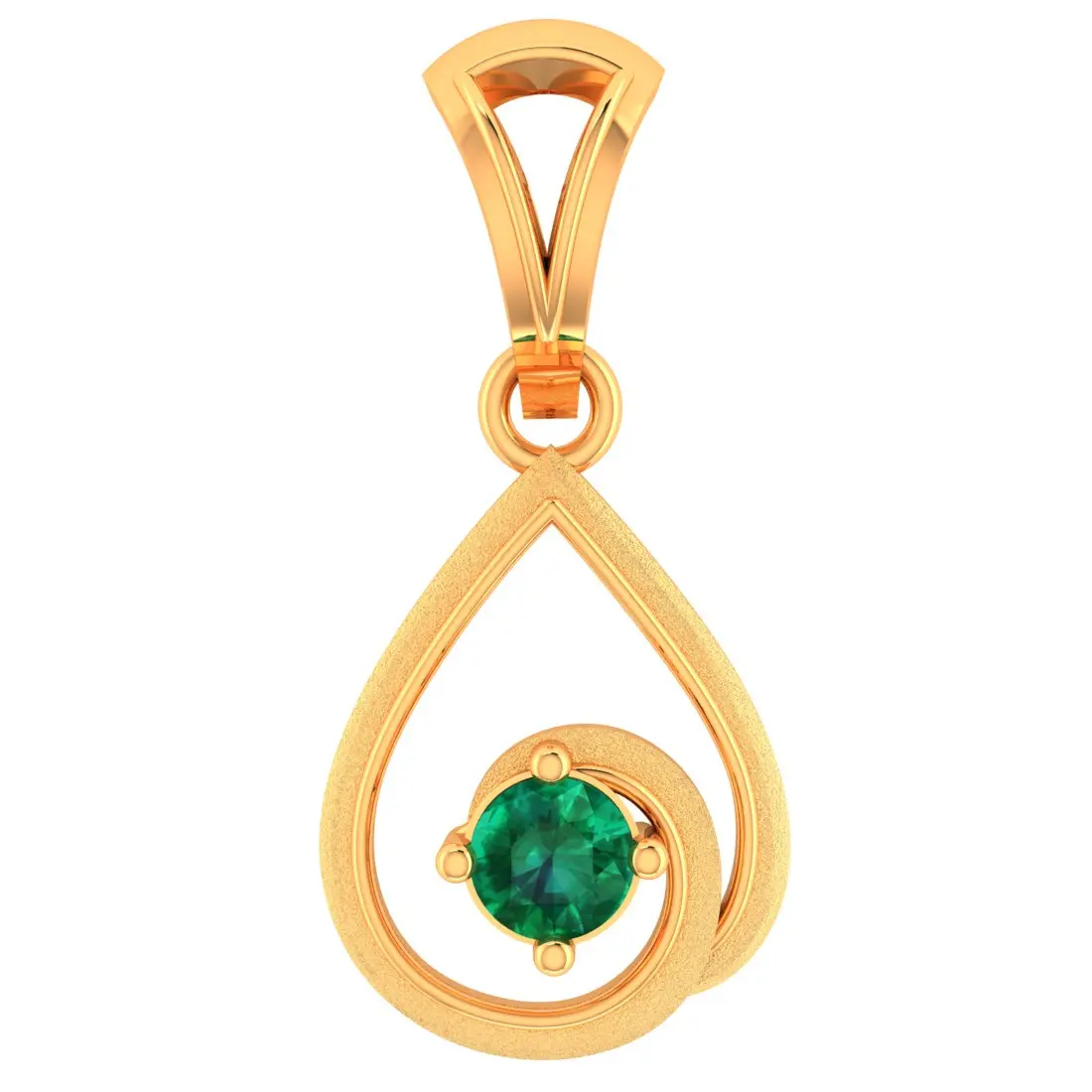 9KT (375) BIS Hallmark Gold Verdant Halo Pendant for Women & Girls (Without Chain) - Image 5