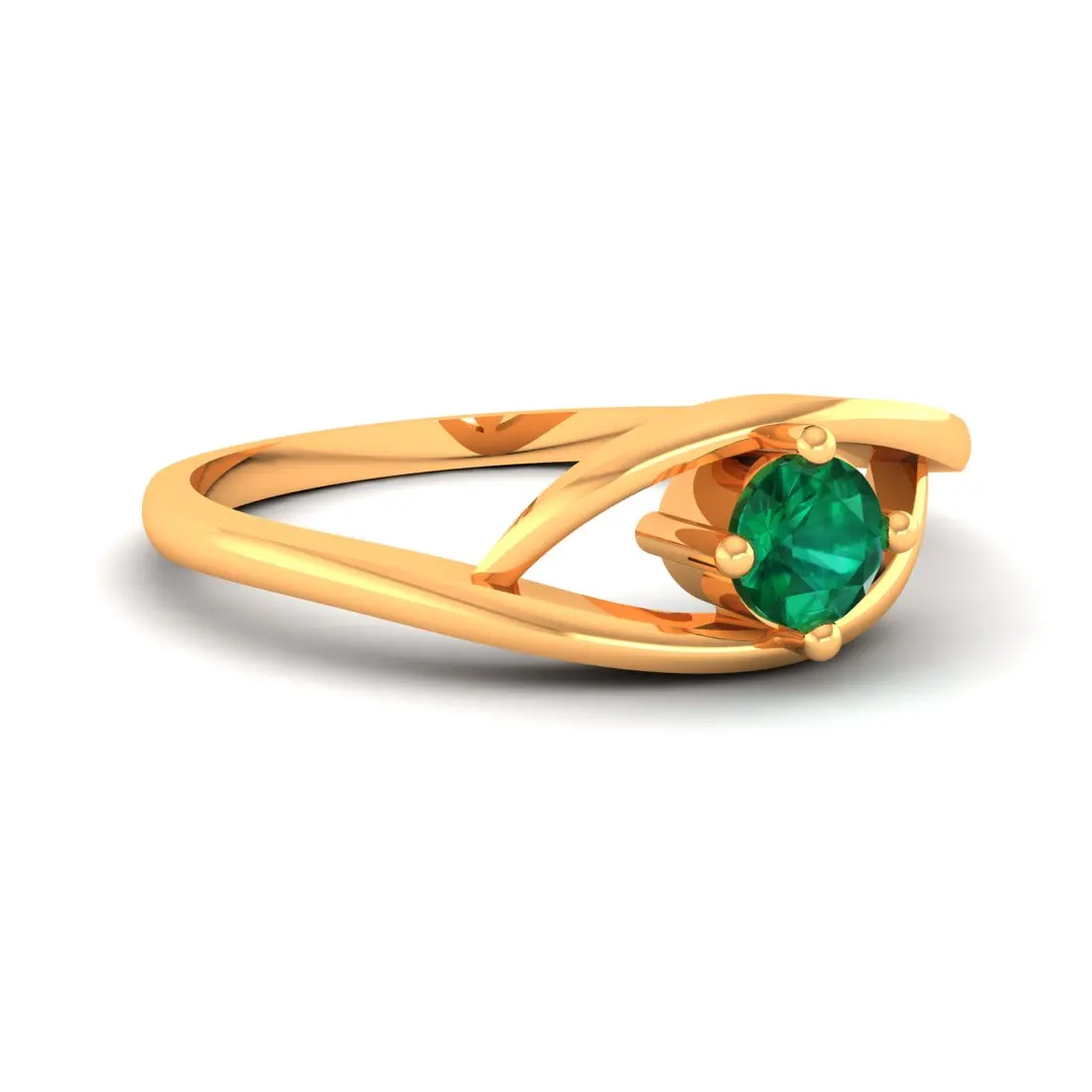 9KT (375) BIS Hallmark Gold Verdant Loop Ring for Women & Girls - Image 2