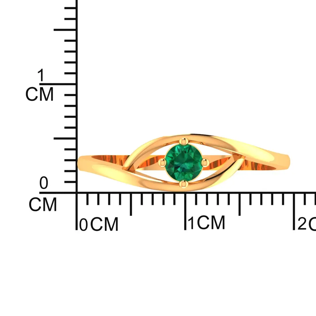 9KT (375) BIS Hallmark Gold Verdant Loop Ring for Women & Girls - Image 4