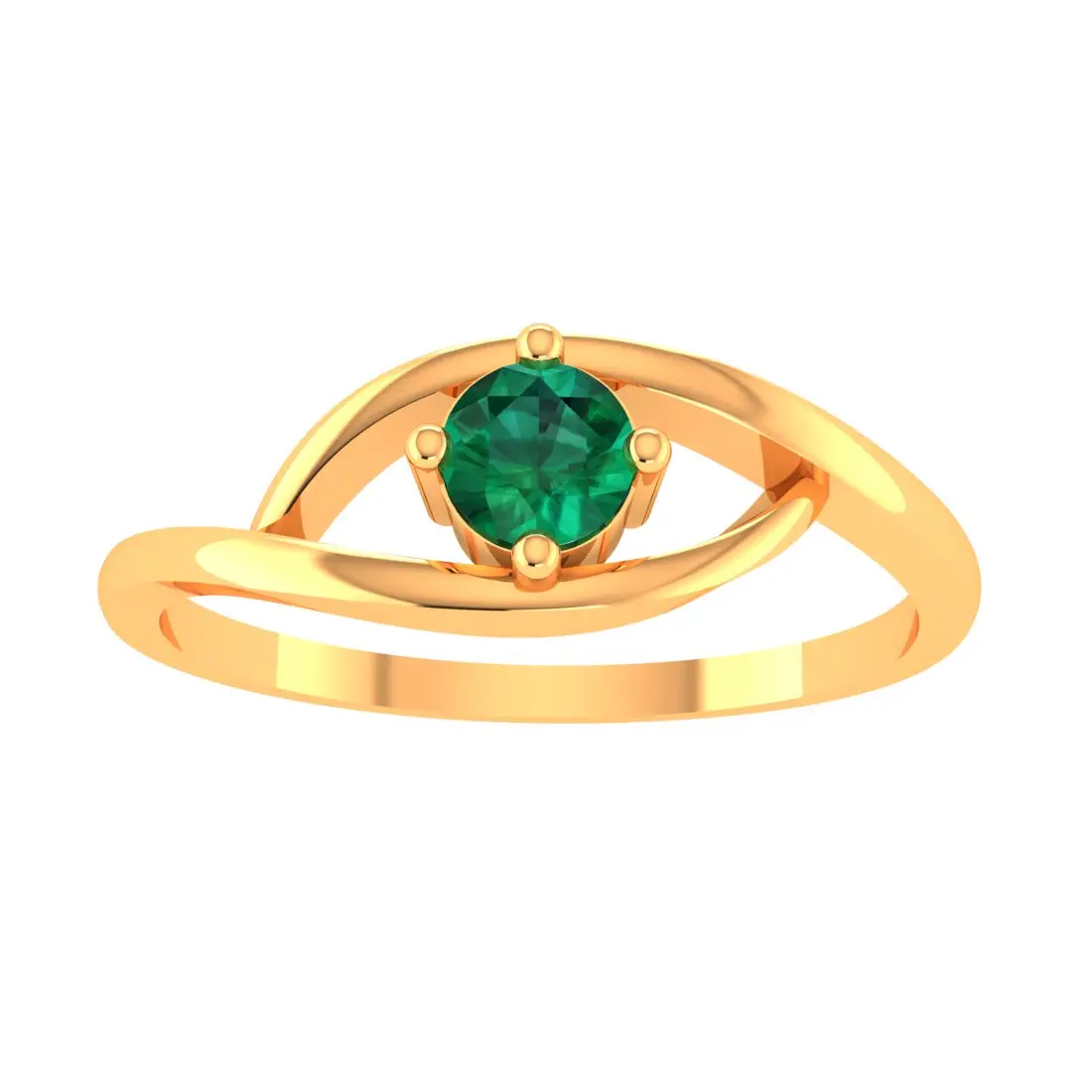 9KT (375) BIS Hallmark Gold Verdant Loop Ring for Women & Girls - Image 6