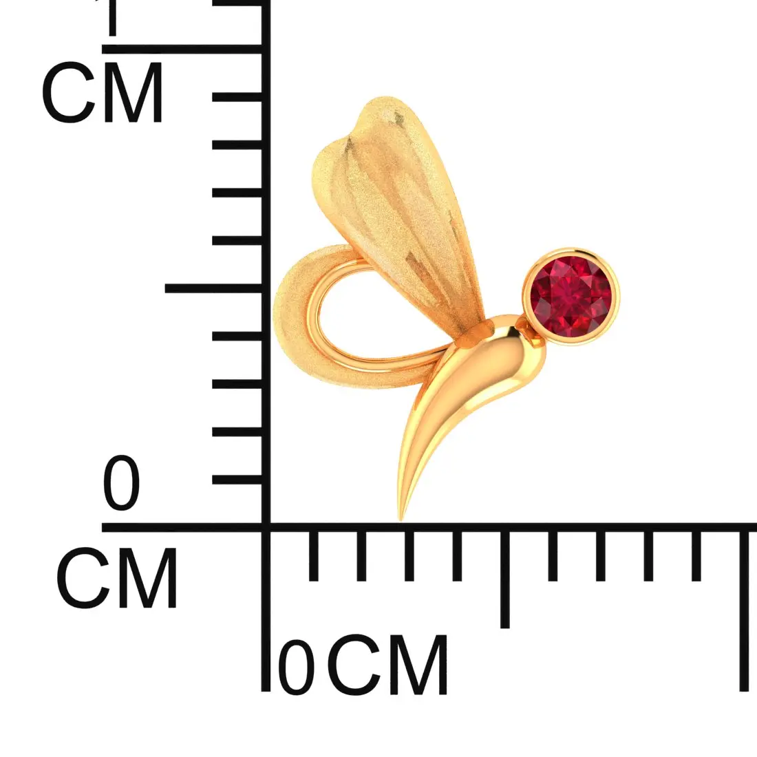 9KT (375) Gold Scarlet Butterfly Stud Earrings - Image 5