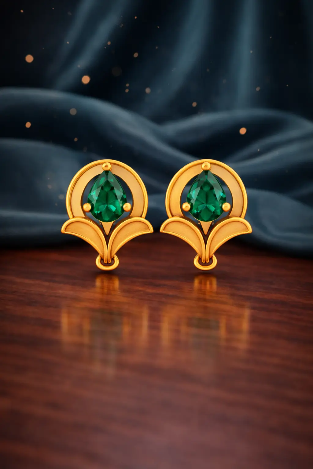 9KT (375) Gold Verdant Aura Stud Earrings
