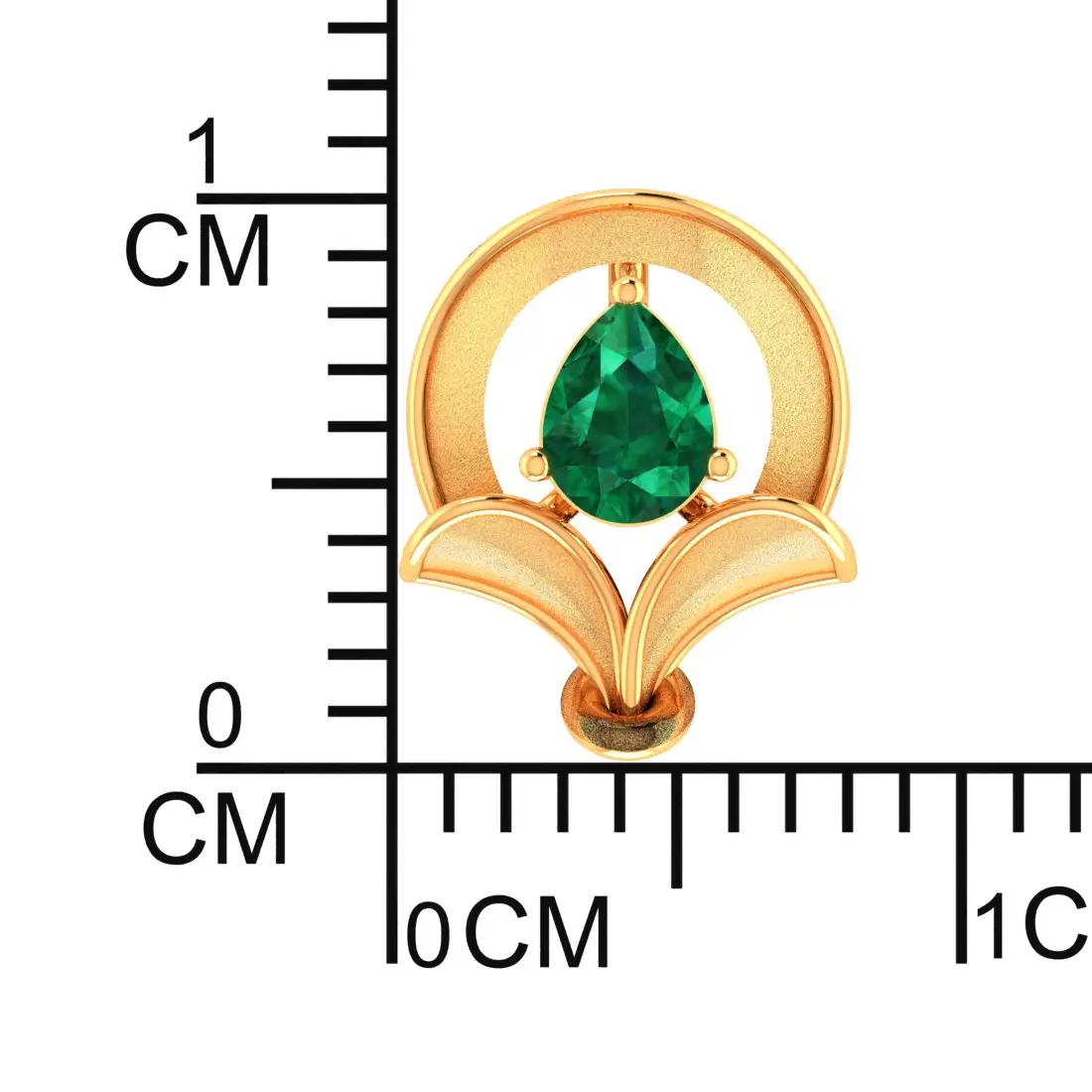 9KT (375) Gold Verdant Aura Stud Earrings - Image 4