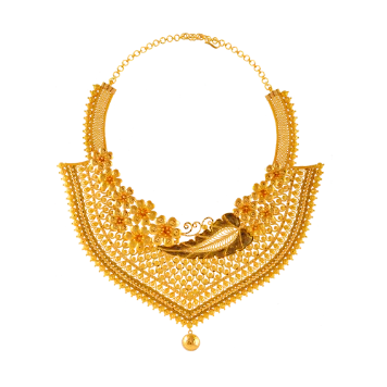 A Nature-inspired 22k Jewellery Full Set With Floral And Leafy Motifs - Image 2