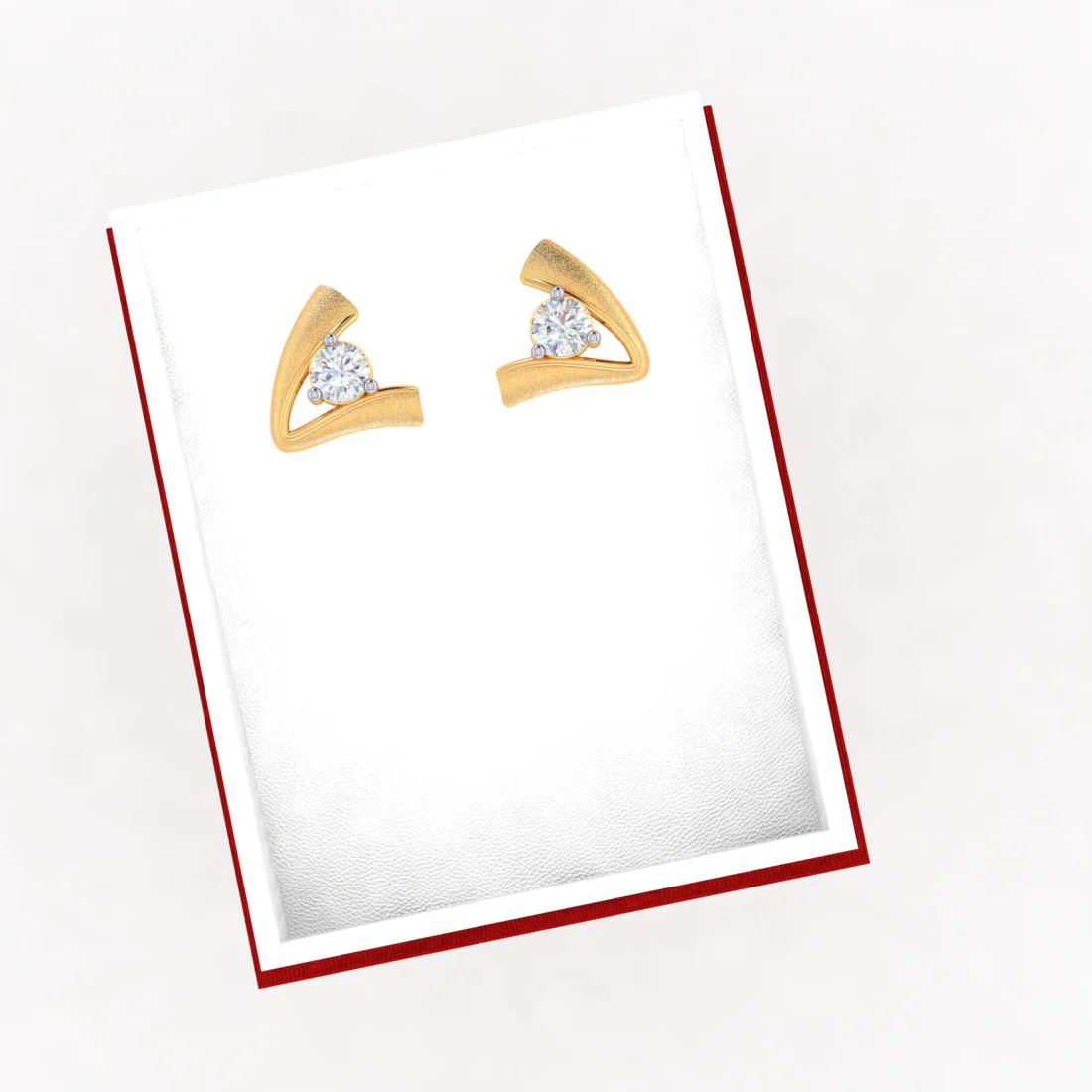 A Shape 18k Diamond Gold Earnings - Image 6
