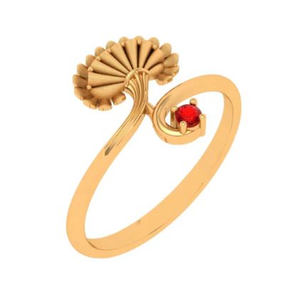 Aesthetic 22 Karat Yellow Gold Finger Ring - Image 4
