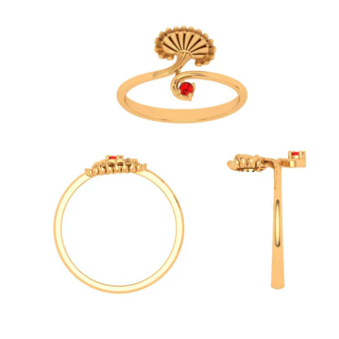 Aesthetic 22 Karat Yellow Gold Finger Ring - Image 5