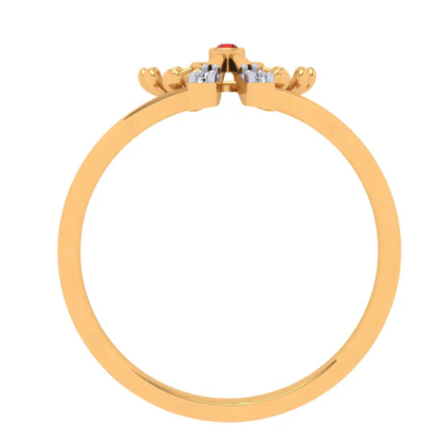 Aesthetic Pure Gold Finger Ring - Image 2