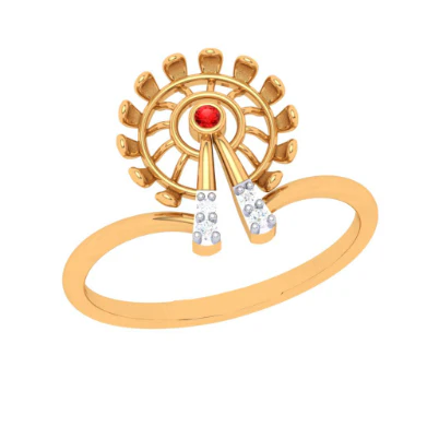 Aesthetic Pure Gold Finger Ring - Image 3