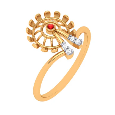 Aesthetic Pure Gold Finger Ring - Image 5