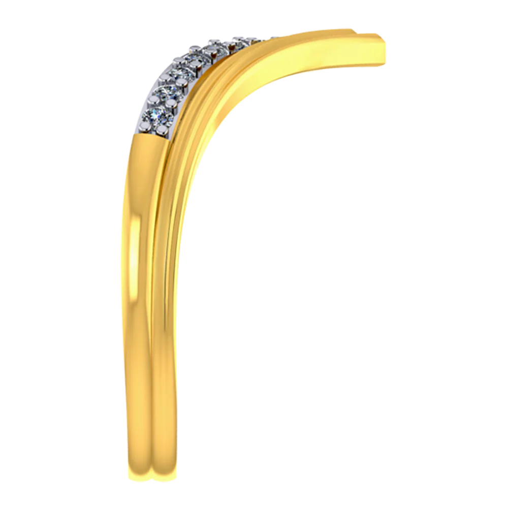 Alluring 18k Gold And Diamond Thumb Ring For Women From Pc Chandra Jewellers - Image 4