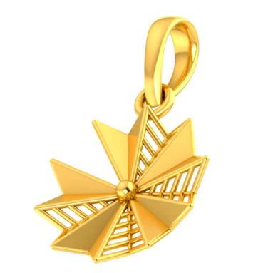 Attractive Shiny 18k Gold Pendant With Flower Petals Design For Women From Pc Chandra Jewellers - Image 2
