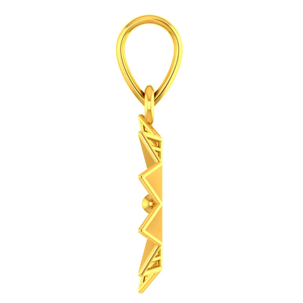 Attractive Shiny 18k Gold Pendant With Flower Petals Design For Women From Pc Chandra Jewellers - Image 3