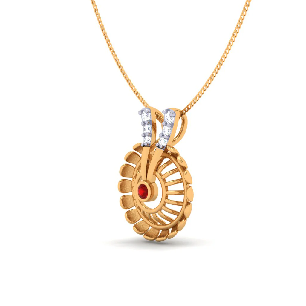 Auspicious 18 Karat Yellow Gold And Diamond Pendant - Image 10
