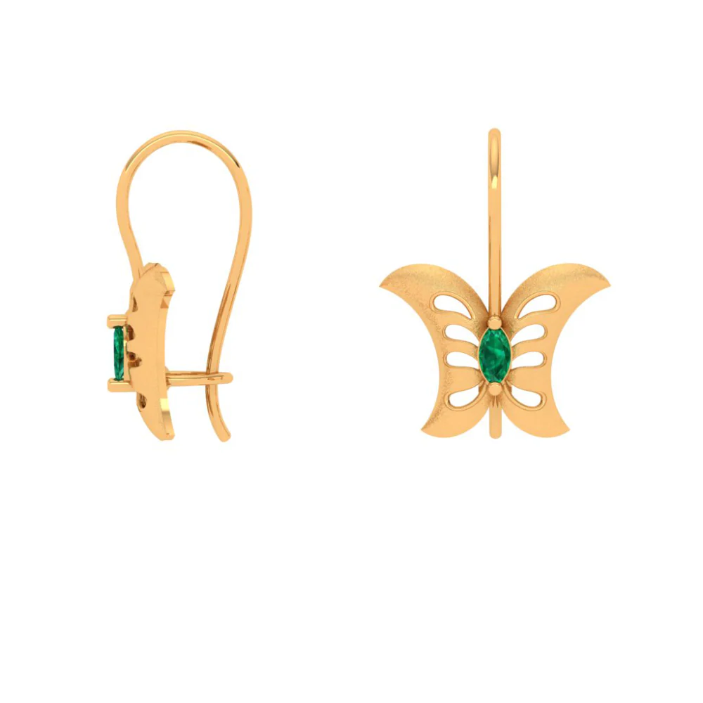 Bewitching Butterfly Gold Earrings - Image 3