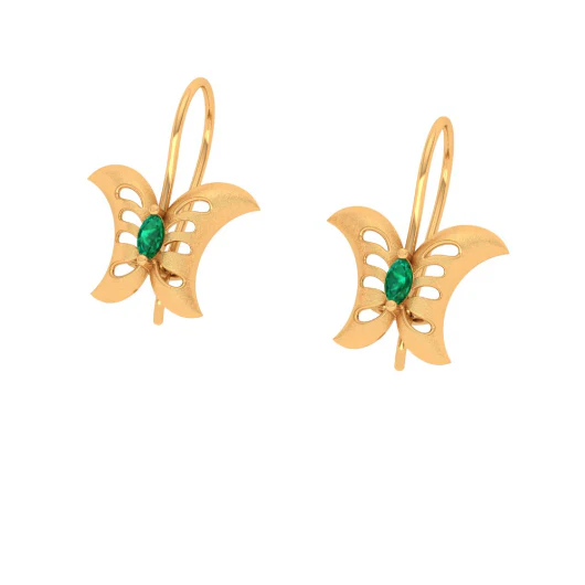 Bewitching Butterfly Gold Earrings - Image 4