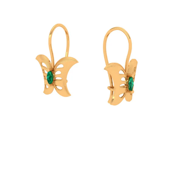Bewitching Butterfly Gold Earrings - Image 5