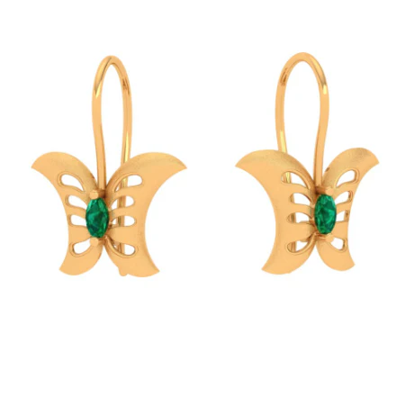 Bewitching Butterfly Gold Earrings - Image 6