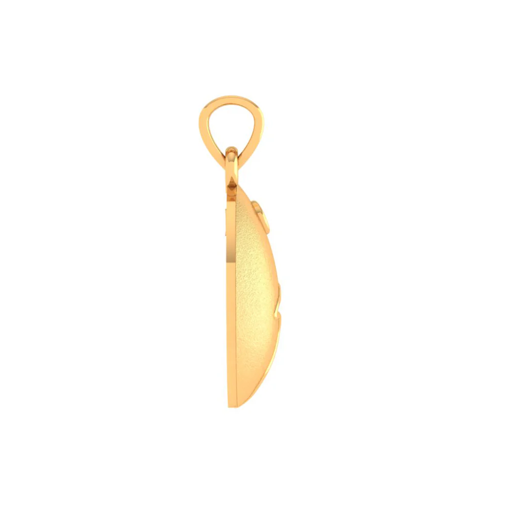 Birdie Red Stone 14k Gold Pendant - Image 3