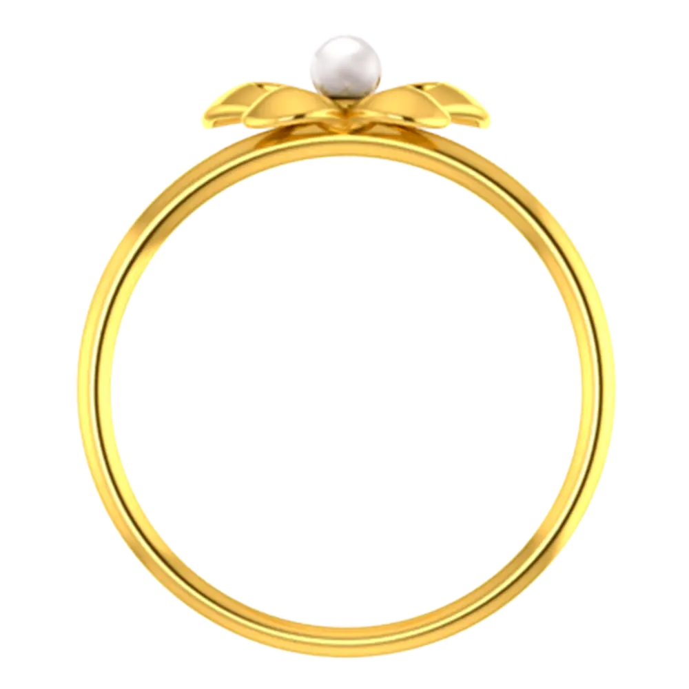 Butterfly Shaped 22k Gold Ring With A Pearl Centre - Image 4