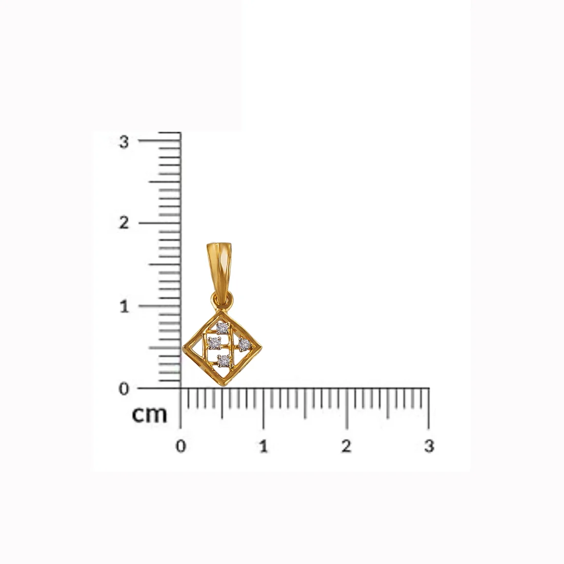Certified Natural Diamond GeoLattice Pendant - Image 3