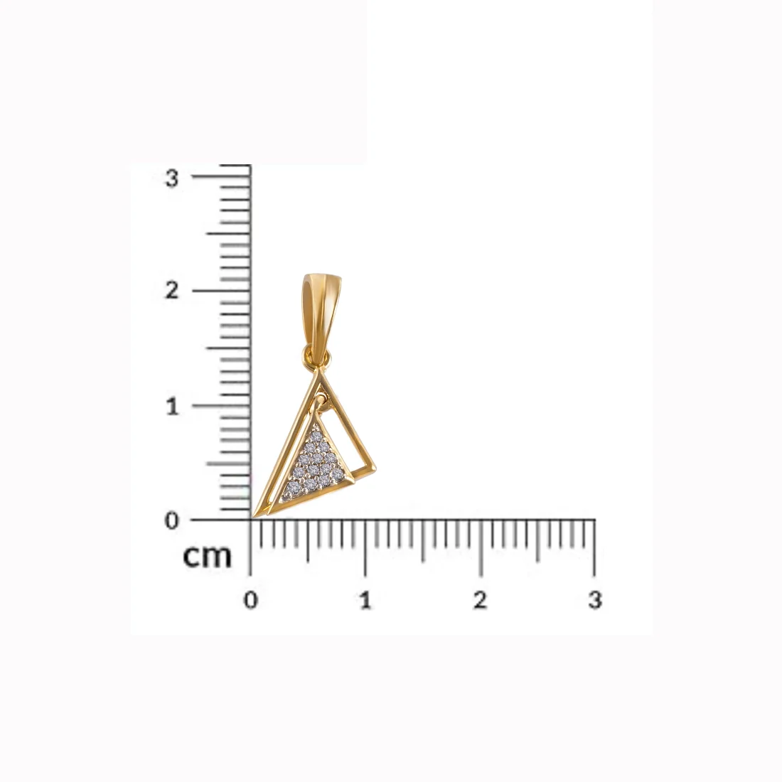 Certified Natural Diamond Tria Spark Pendant - Image 3