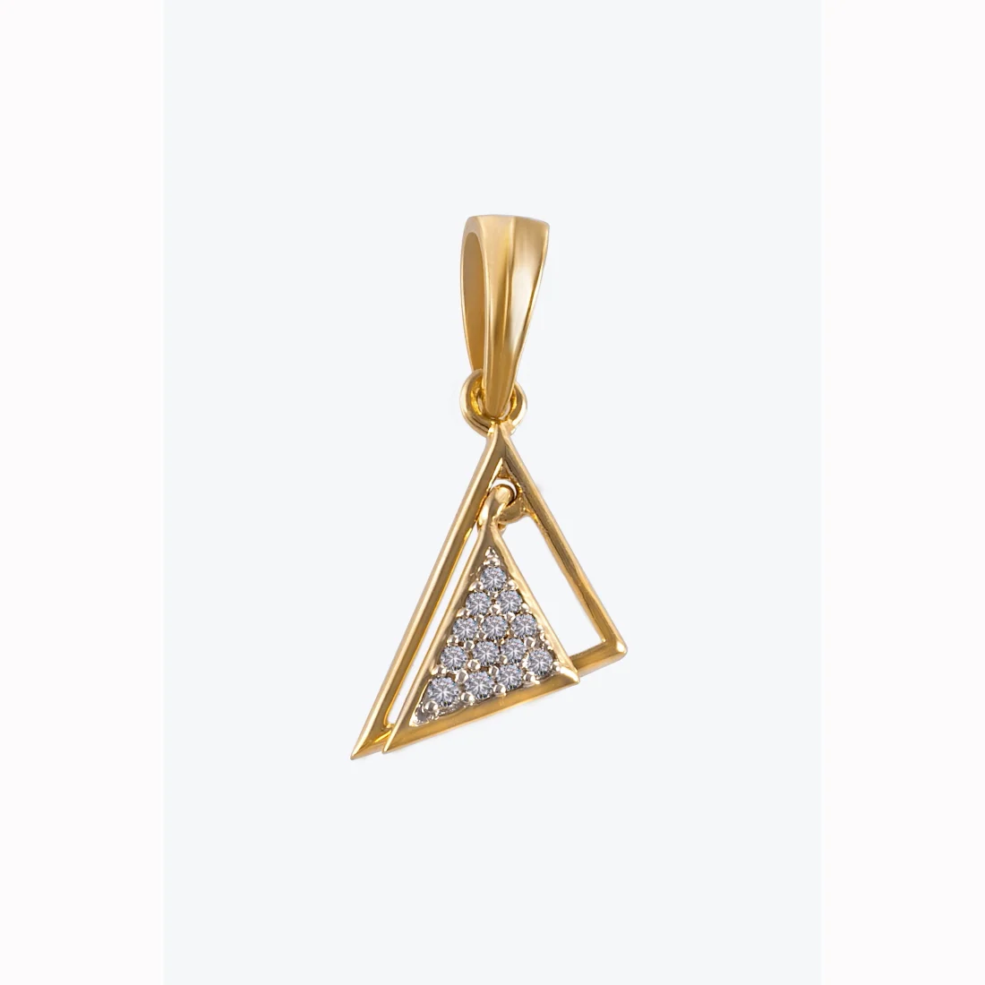 Certified Natural Diamond Tria Spark Pendant - Image 4