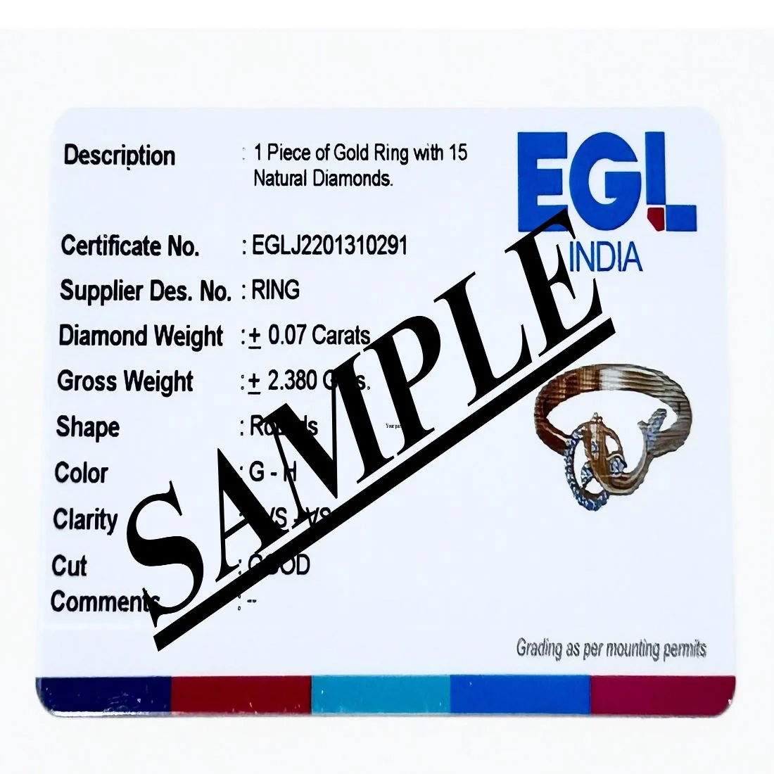 Certified Natural Diamond Tria Spark Pendant - Image 5