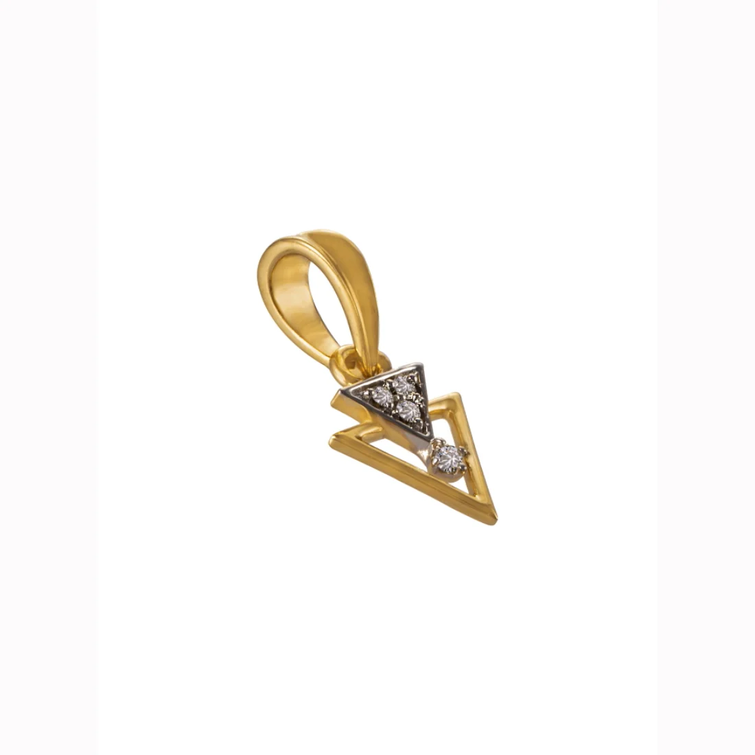 Certified Natural Diamond Verta Prism Pendant - Image 2