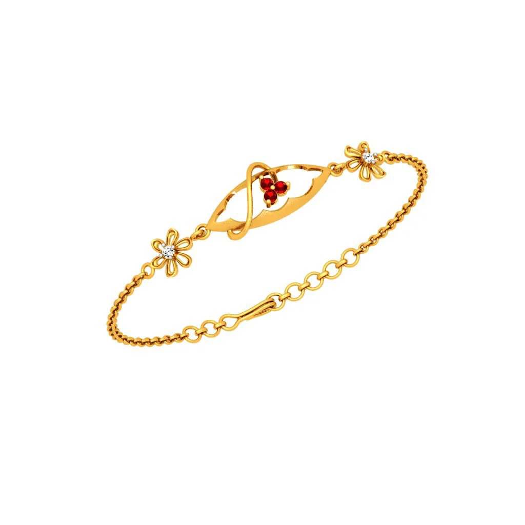 Chained Gold Diamond Bracelet - Image 3