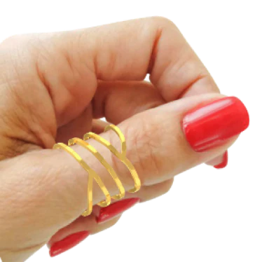 Chic Designer 14k Gold Thumb Ring From Pc Chandra Online Exclusive - Image 5