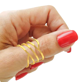 Chic Designer 14k Gold Thumb Ring From Pc Chandra Online Exclusive - Image 6