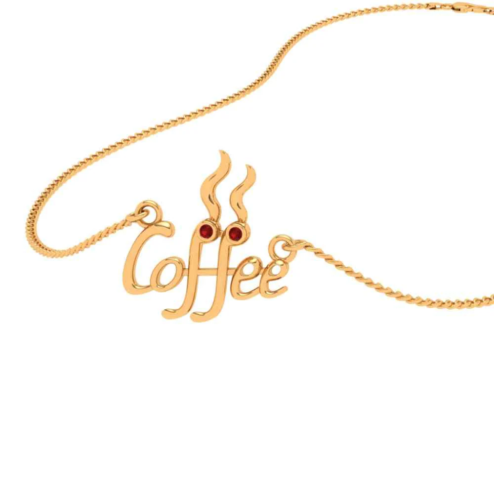 Coffee Lover 18k Gold Pendant - Image 6
