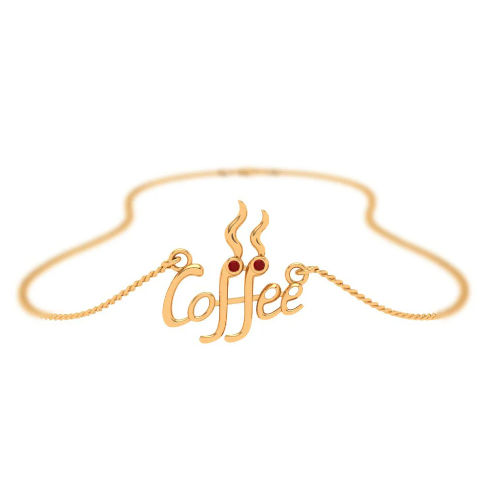 Coffee Lover 18k Gold Pendant - Image 5