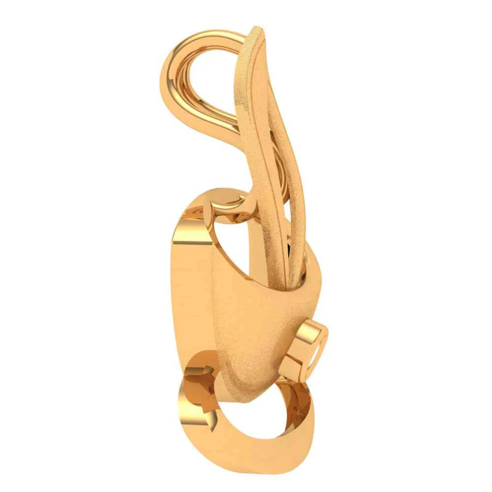 Crystal Studded Diya 18k Gold Pendant - Image 2