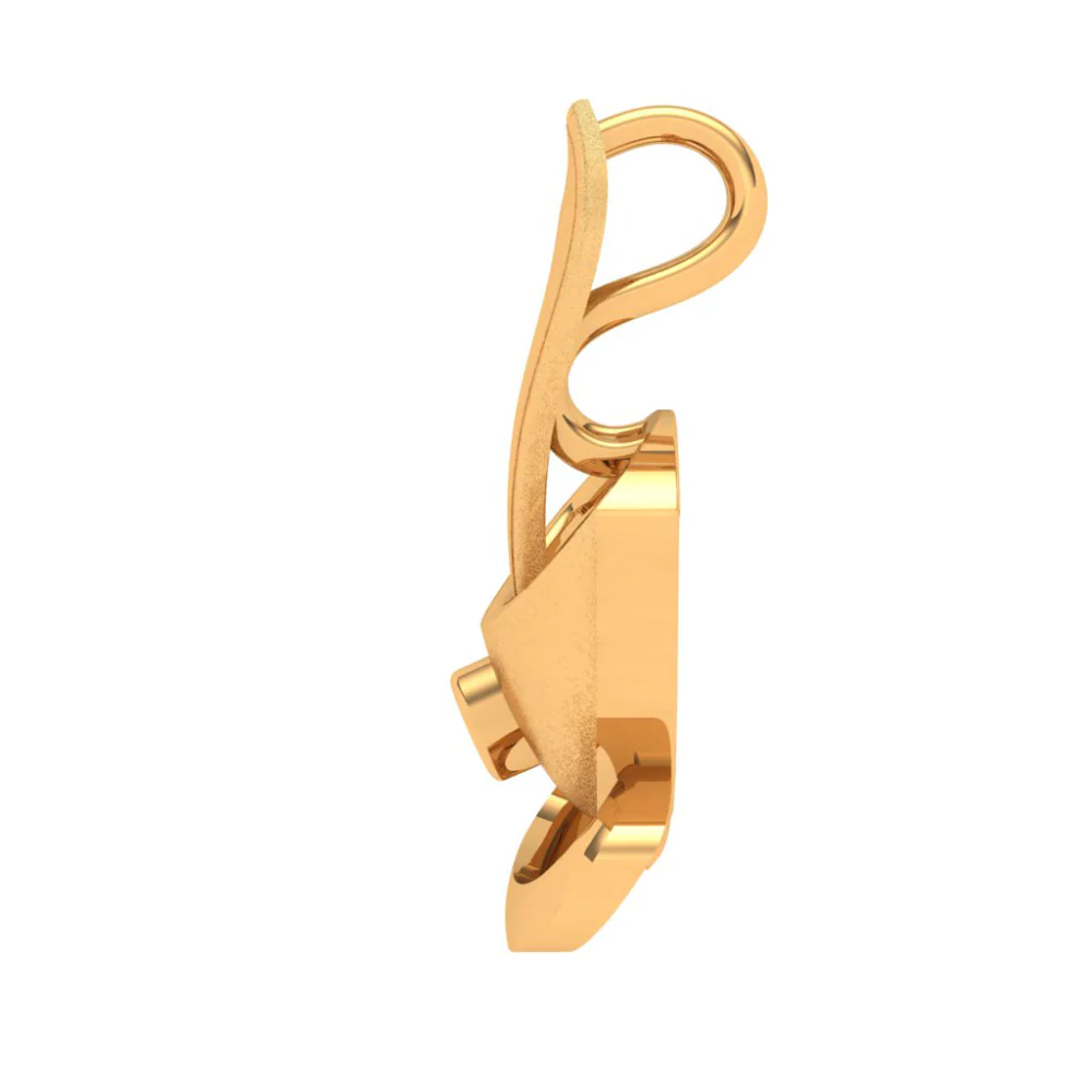 Crystal Studded Diya 18k Gold Pendant - Image 3