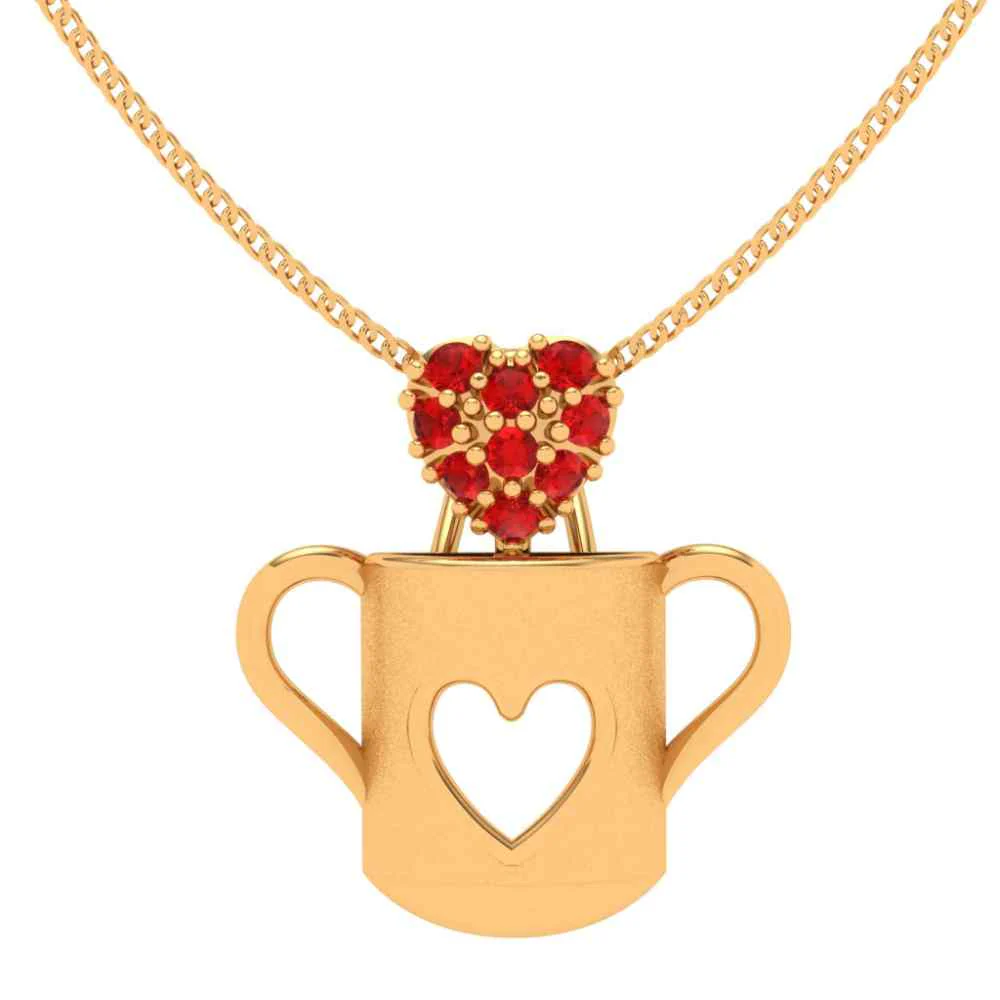 Cup Of Love 18k Gold Pendant - Image 4