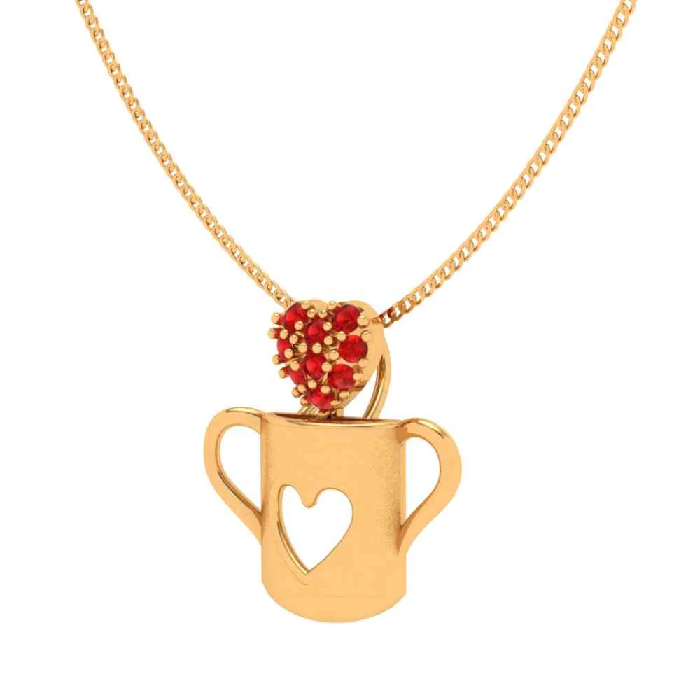 Cup Of Love 18k Gold Pendant - Image 5