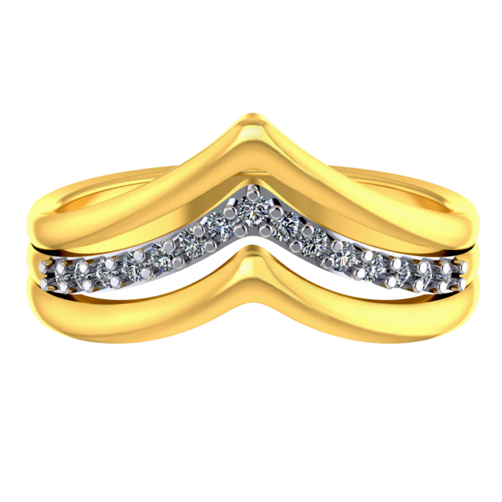 Dainty 18k Gold And Diamond Thumb Ring For Women From P.c Chandra Jewellers - Image 3