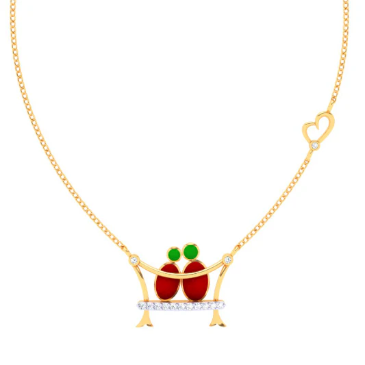 Dainty Couple 14k Gold Necklace From Pc Chandra Amazea Collection