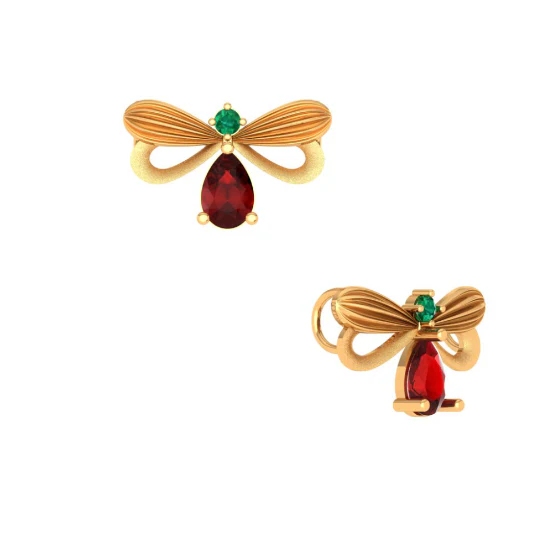 Dangling Bow Gold Locket - Image 4