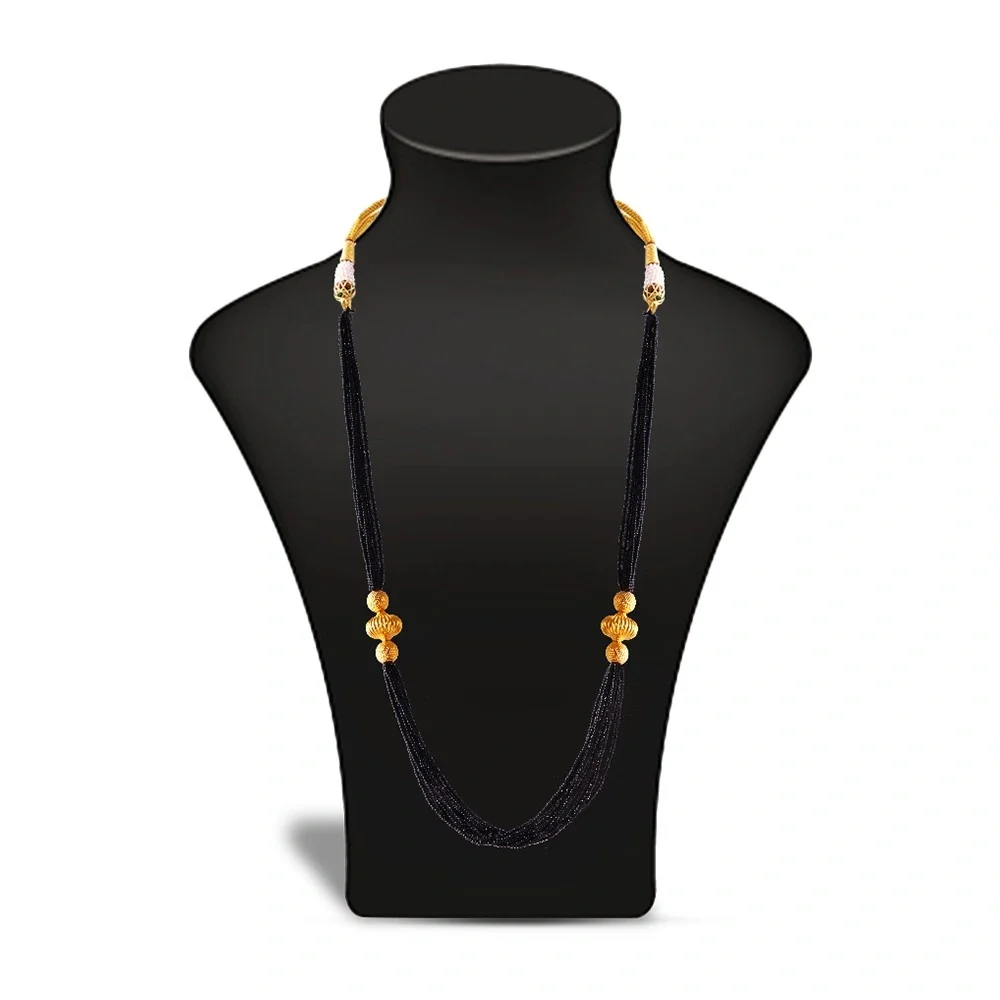 Dazzling Thusi Gold Mangalsutra Necklace - Image 3