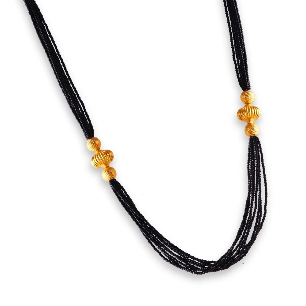 Dazzling Thusi Gold Mangalsutra Necklace - Image 4