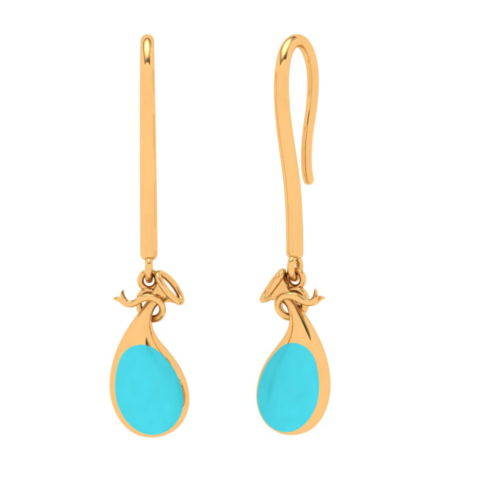 Delectable Hook Type 18k Gold Drop Earrings - Image 2